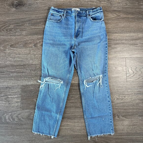 Abercrombie 90s Straight Ultra High Rise Jeans Size 31 - Picture 1 of 5